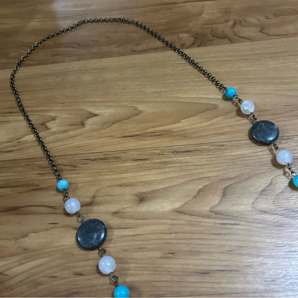 Elegant Multi-Color Beaded Statement Necklace Wit… - image 3